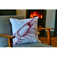 Beautifully Handcrafted in Cornwall Sally the Shrimp Cushion